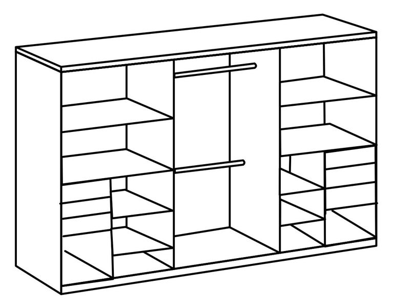 Armoire portes coulissantes ASCONA graphite