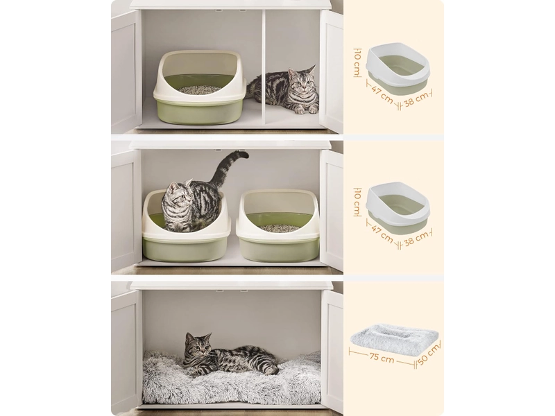 Casa toilette per gatti CAT SONGMICS 2 ante