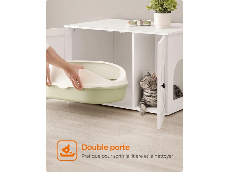 Maison toilette pour chat CAT SONGMICS 2 portes