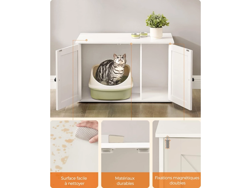 Maison toilette pour chat CAT SONGMICS 2 portes