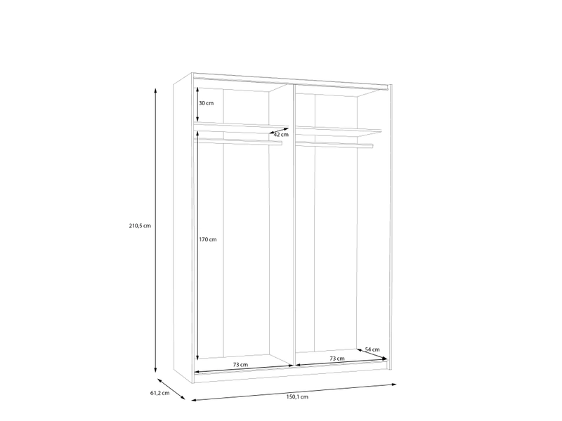 Schwebetürenschrank PALERMO weiss