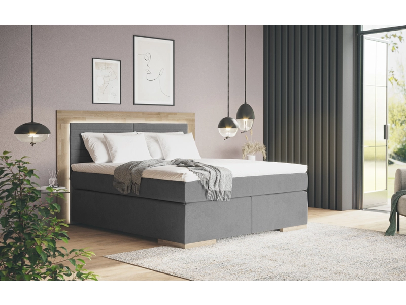 Boxspringbett ZERMATT graphite gray