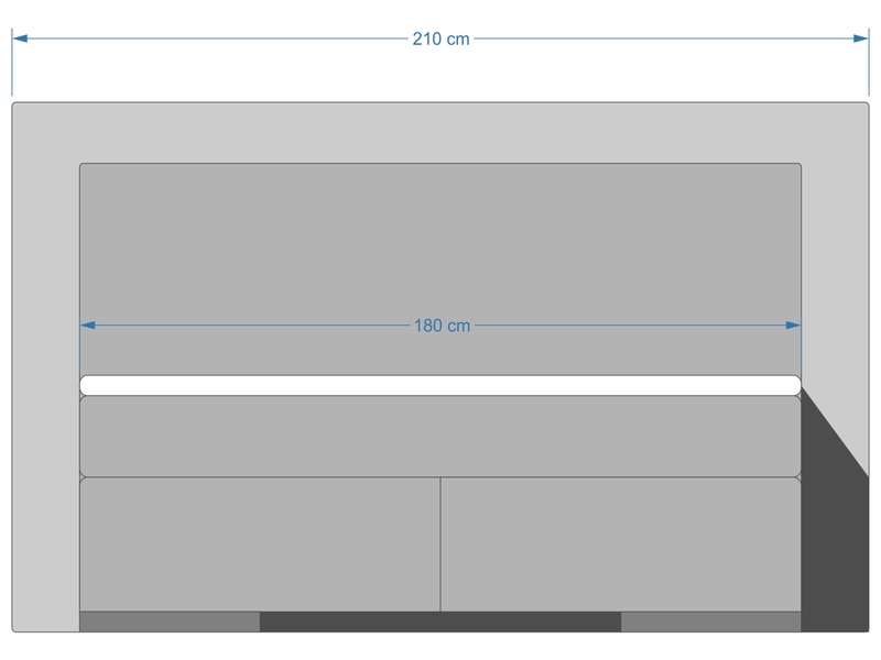 Boxspring ZERMATT graphite gray