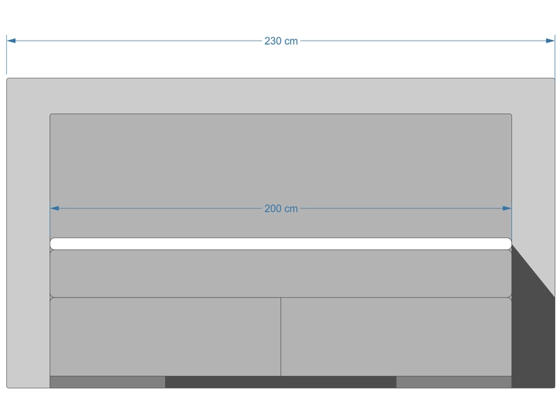 Boxspring ZERMATT graphite gray