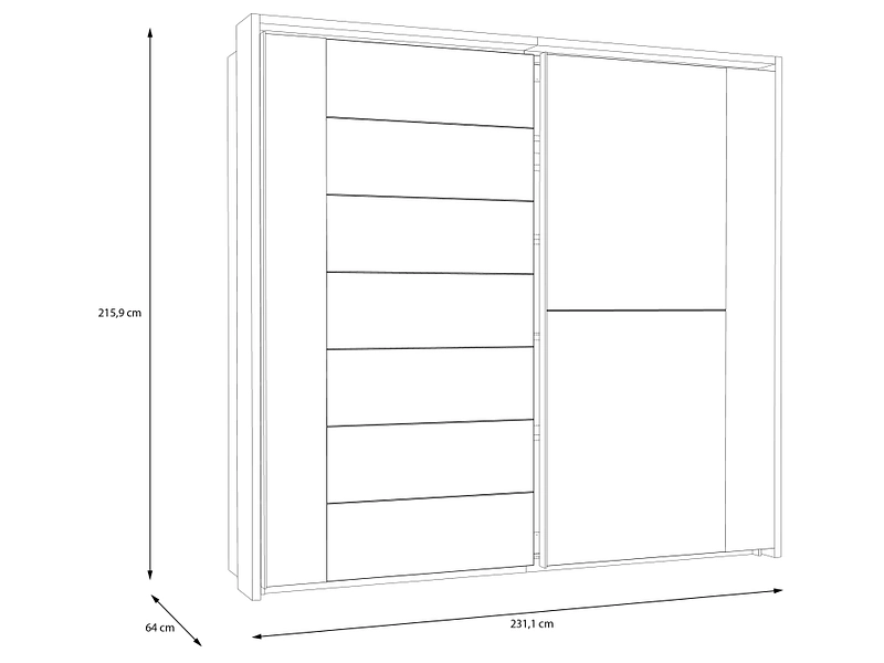 Armoire GIULIA chêne