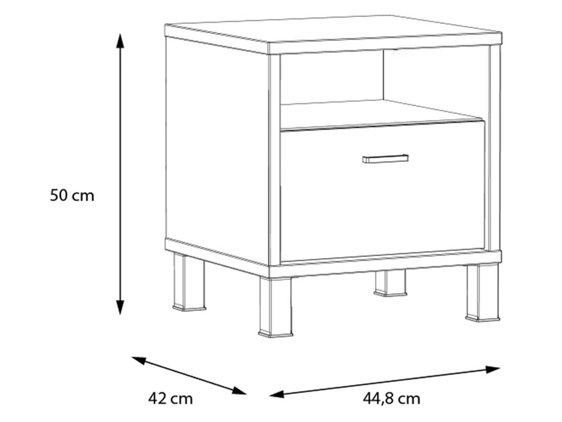 Nachttisch HAYATO 1 Schublade