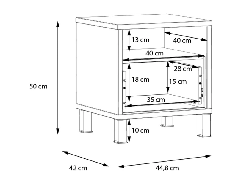 Nachttisch HAYATO 1 Schublade