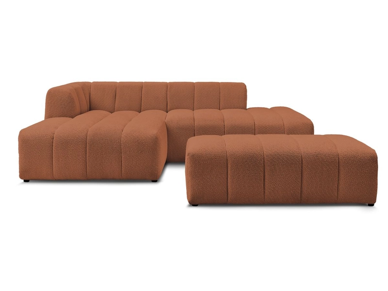 Divano ad angolo con pouf BOBOCHIC ANNECY