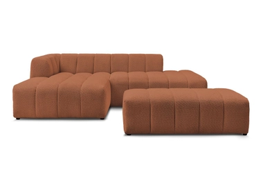 Divano ad angolo con pouf BOBOCHIC ANNECY