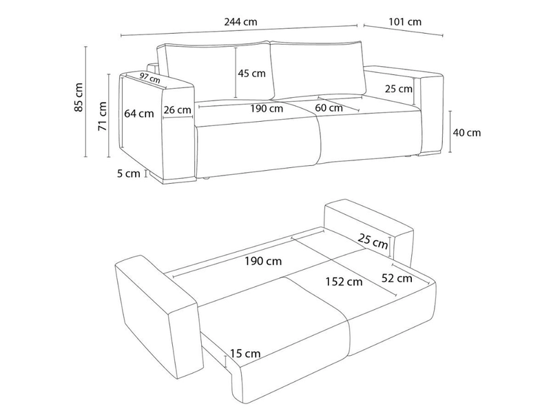 3er Sofa BOBOCHIC CHELSEA