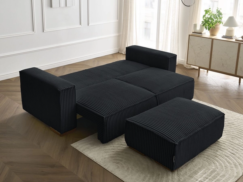 3er Sofa mit Hocker BOBOCHIC CHELSEA