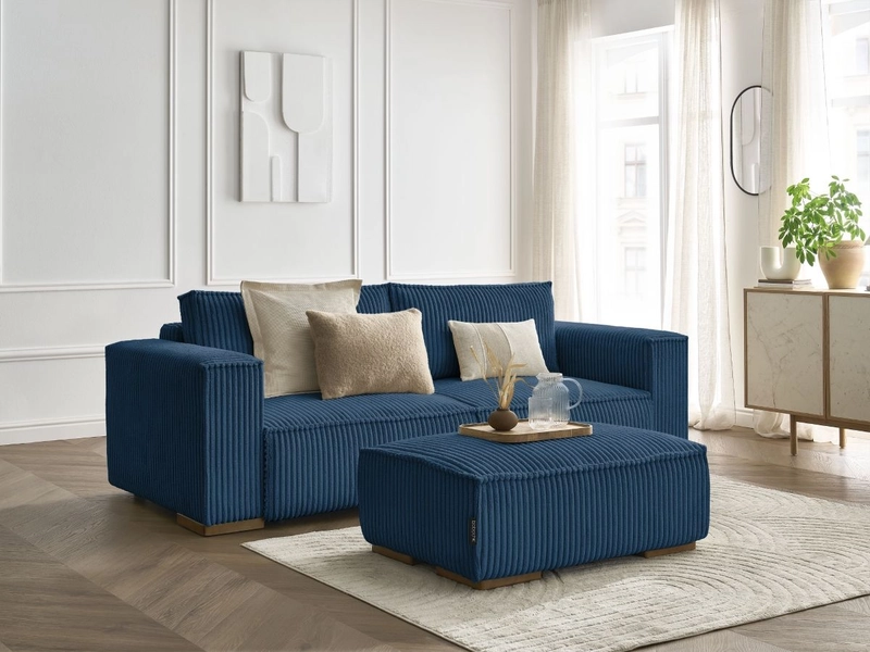 Divano 3 posti con pouf BOBOCHIC CHELSEA