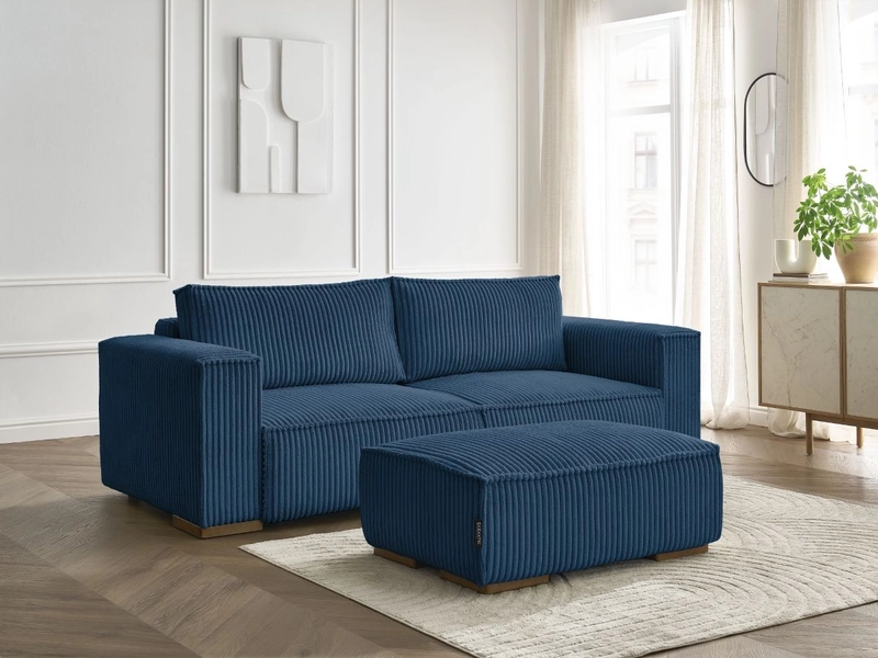 Divano 3 posti con pouf BOBOCHIC CHELSEA