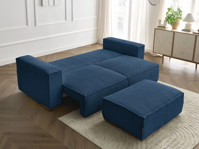 Divano 3 posti con pouf BOBOCHIC CHELSEA