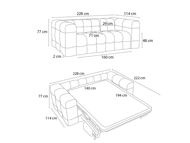 3er Sofa BOBOCHIC CLOUD