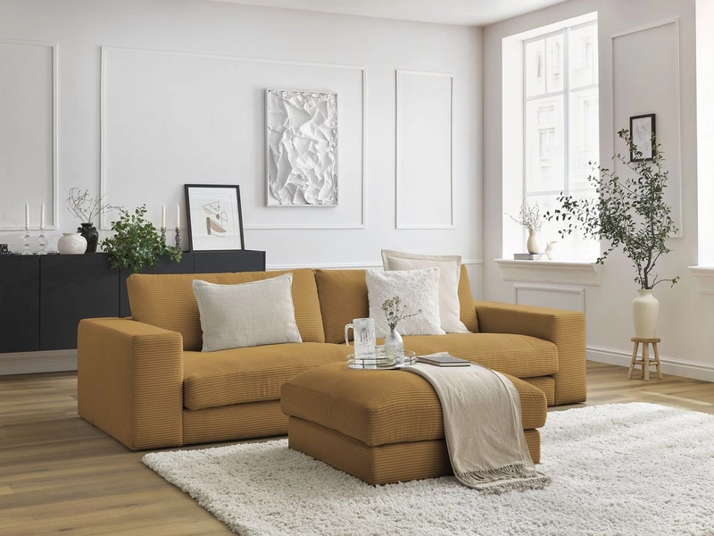 3er Sofa mit Hocker BOBOCHIC LEONARD