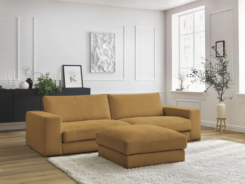 3er Sofa mit Hocker BOBOCHIC LEONARD