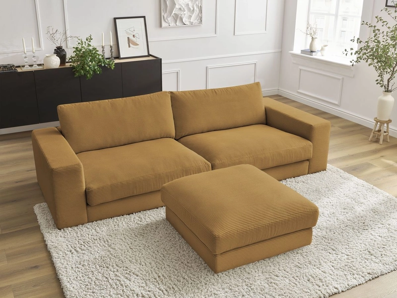 3er Sofa mit Hocker BOBOCHIC LEONARD