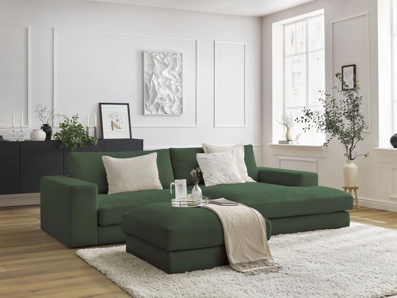 Ecksofa mit Hocker BOBOCHIC LEONARD