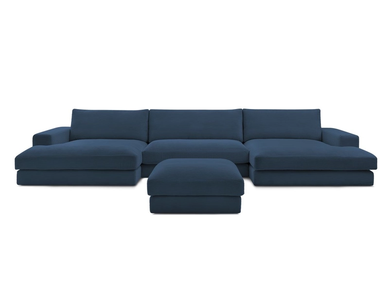 Panorama-Ecksofa mit Hocker BOBOCHIC LEONARD