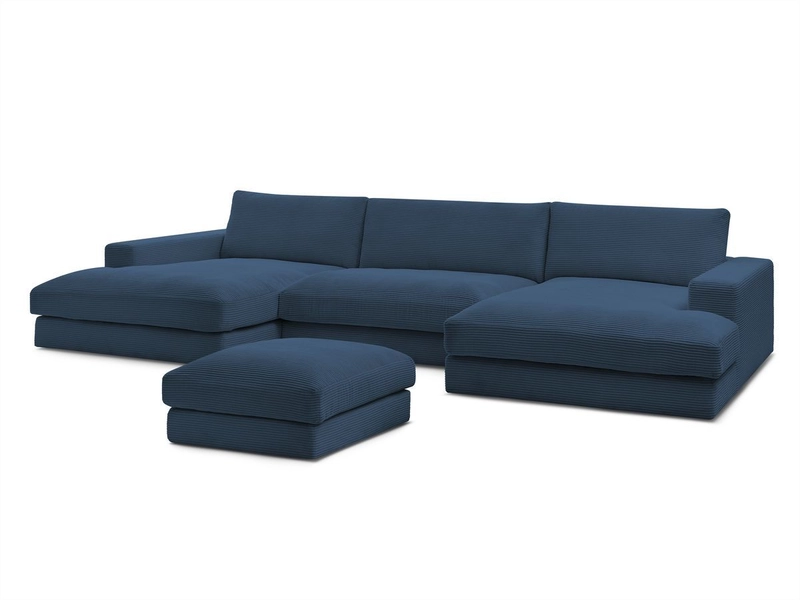 Panorama-Ecksofa mit Hocker BOBOCHIC LEONARD