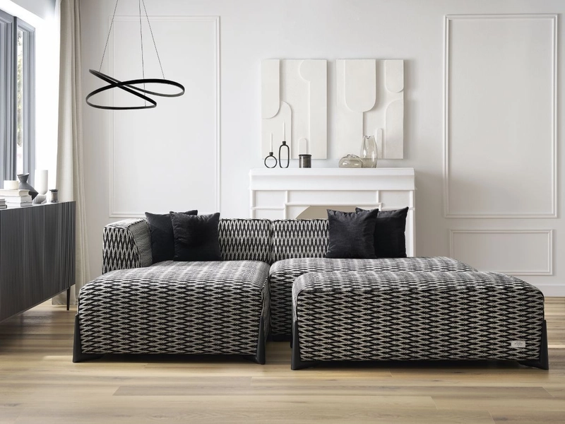 Ecksofa mit Hocker BOBOCHIC MEGEVE