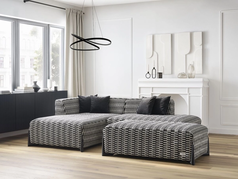 Ecksofa mit Hocker BOBOCHIC MEGEVE