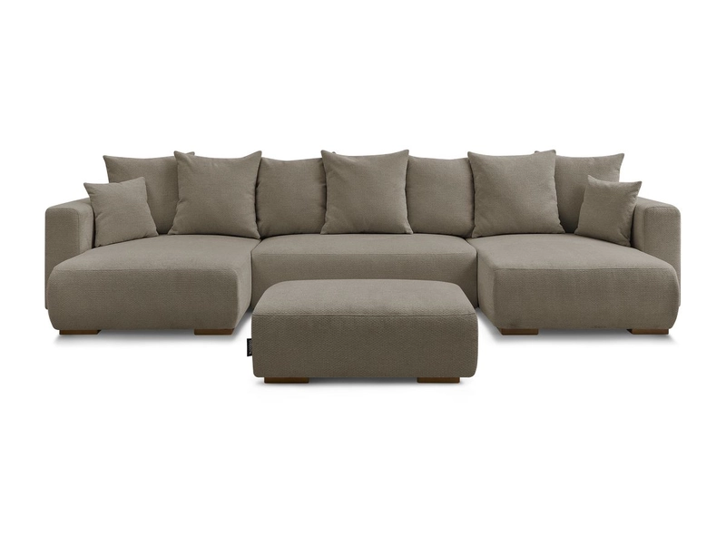 Panorama-Ecksofa mit Hocker BOBOCHIC SIDONIE