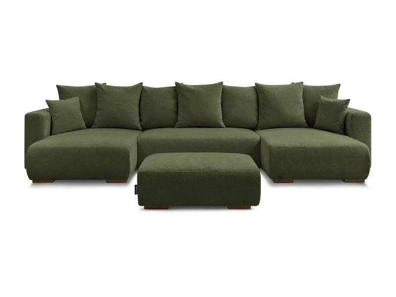 Panorama-Ecksofa mit Hocker BOBOCHIC SIDONIE