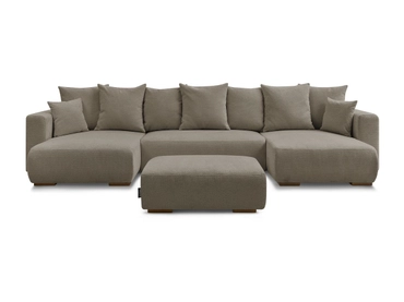 Panorama-Ecksofa mit Hocker BOBOCHIC SIDONIE