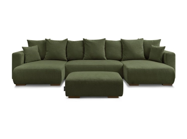 Panorama-Ecksofa mit Hocker BOBOCHIC SIDONIE