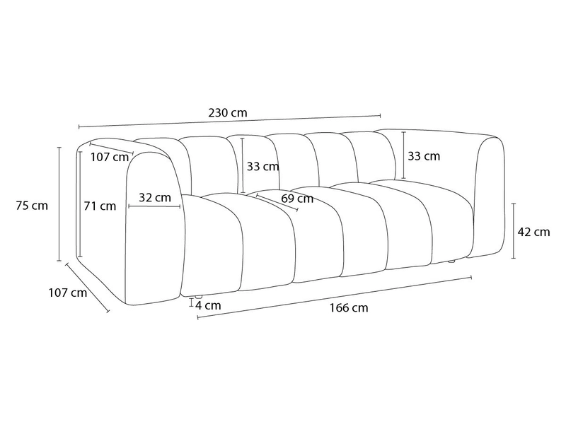 3er Sofa BOBOCHIC TALIA