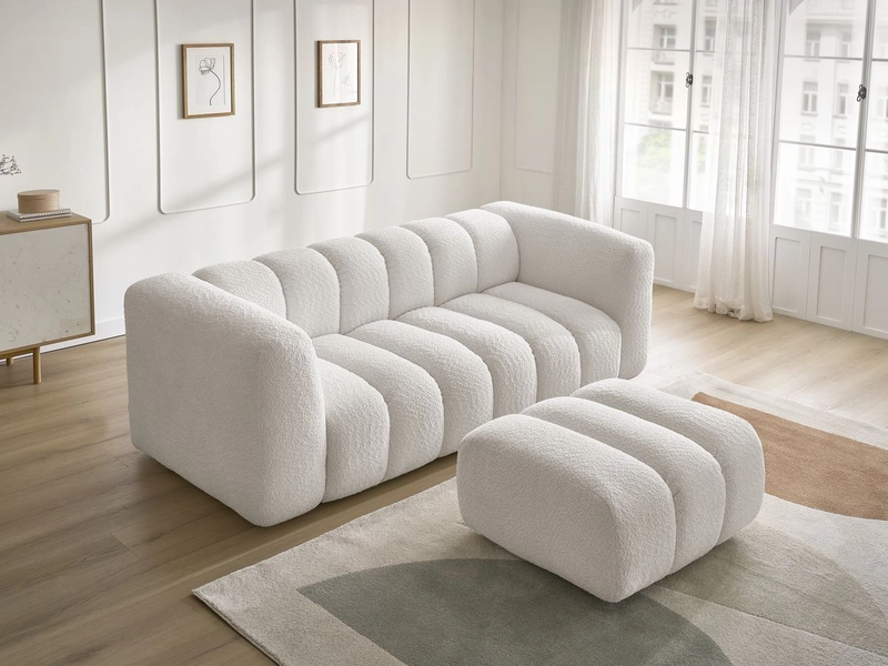 Divano 3 posti con pouf BOBOCHIC TALIA