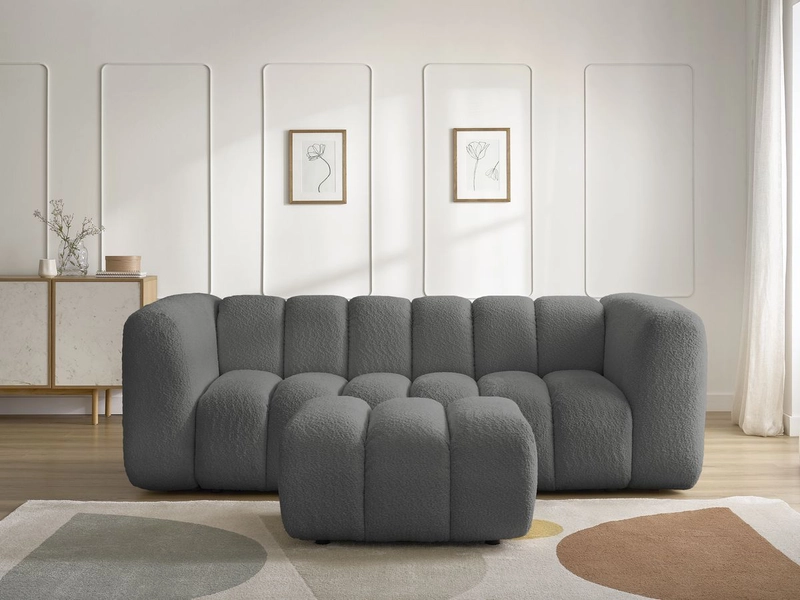 Divano 3 posti con pouf BOBOCHIC TALIA