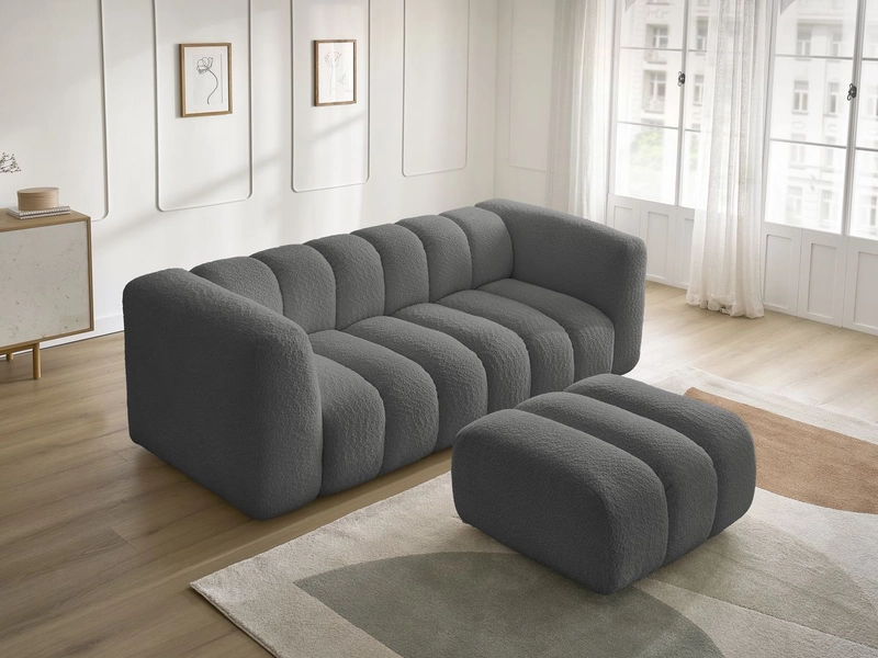 Divano 3 posti con pouf BOBOCHIC TALIA