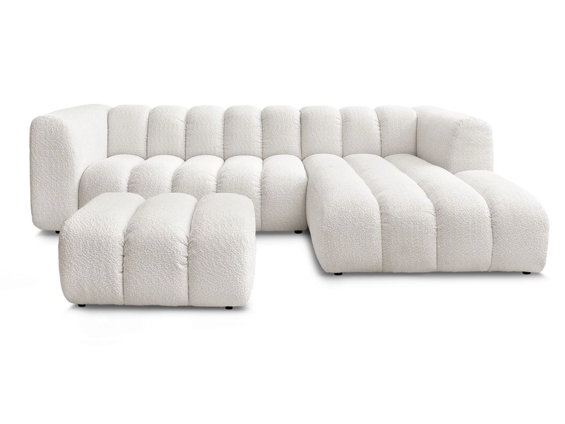 Divano ad angolo con pouf BOBOCHIC TALIA