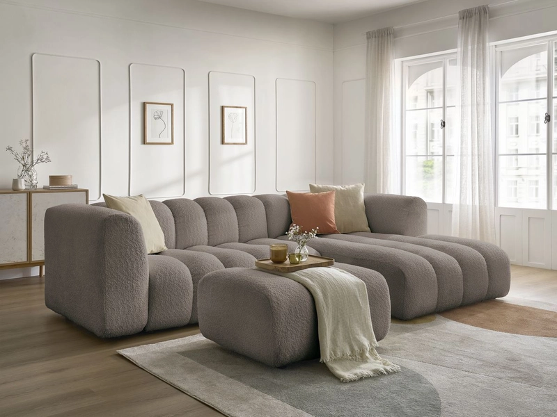 Ecksofa mit Hocker BOBOCHIC TALIA