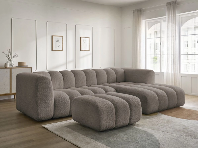 Ecksofa mit Hocker BOBOCHIC TALIA