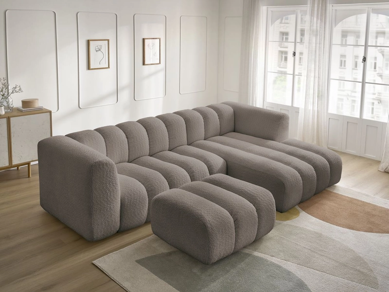 Ecksofa mit Hocker BOBOCHIC TALIA