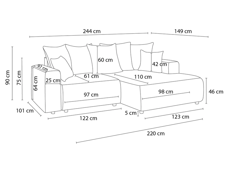 Ecksofa BOBOCHIC ATILLA