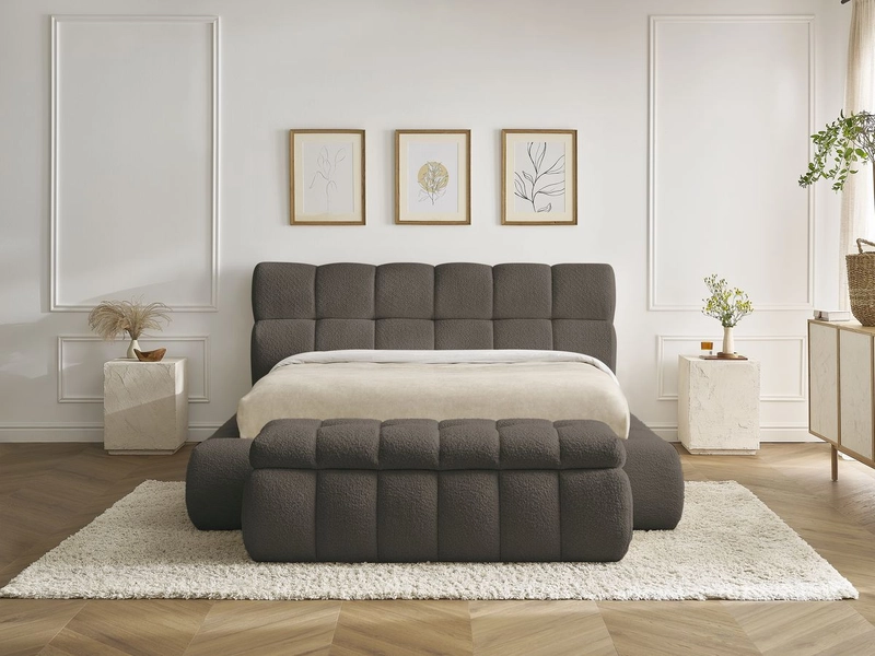 Letto contenitore con panca BOBOCHIC MONT-BLANC