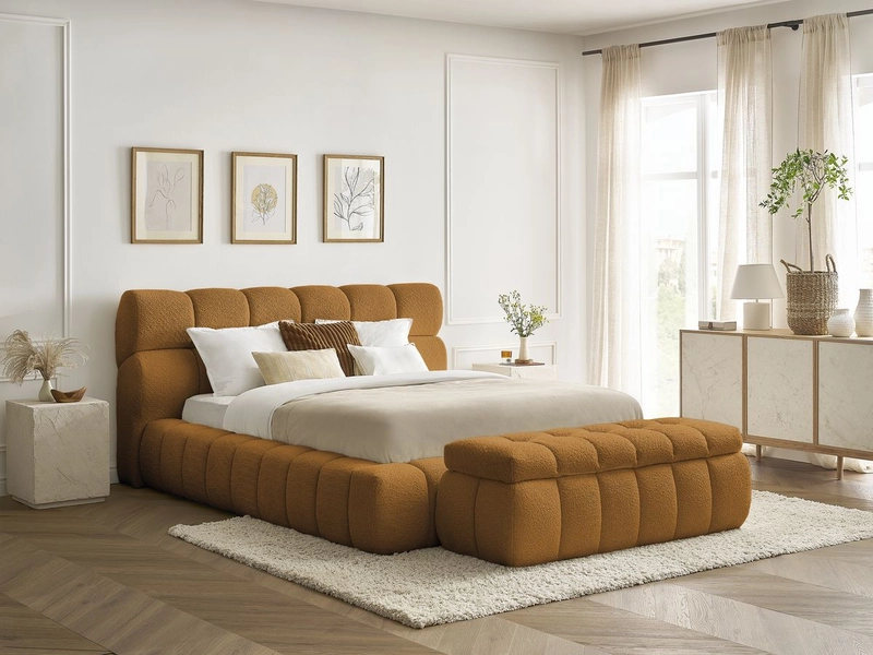 Letto contenitore con panca BOBOCHIC MONT-BLANC