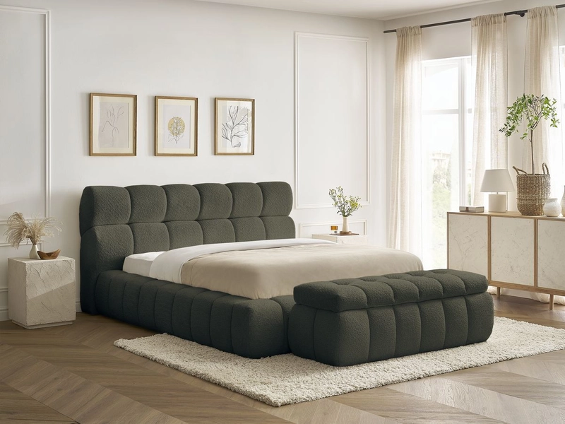 Letto contenitore con panca BOBOCHIC MONT-BLANC