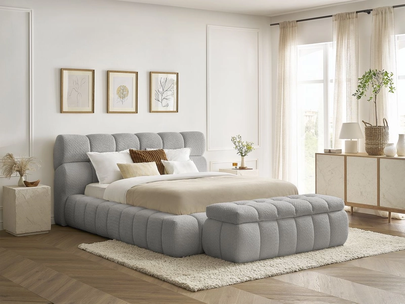 Letto contenitore con panca BOBOCHIC MONT-BLANC