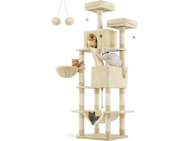 Albero tiragraffi per gatti VASAGLE KITTY beige