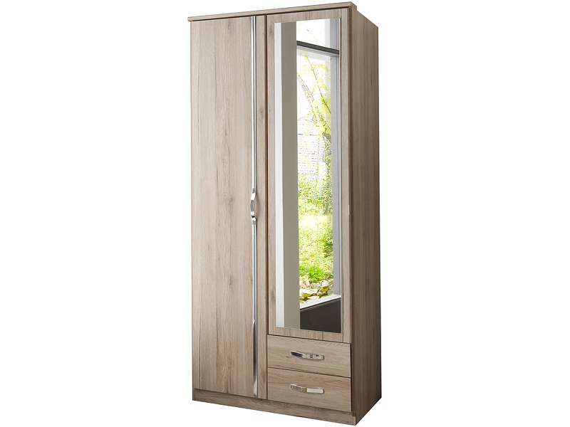 Armadio ante battenti PEMBERTON quercia 2 porte 2 cassetti