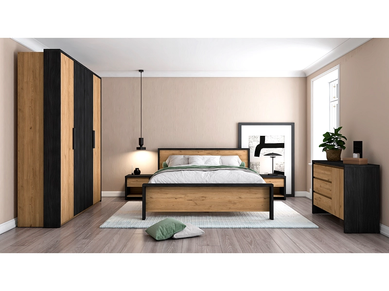 Commode MARCKERIC DAVIS 1 porte 3 tiroirs