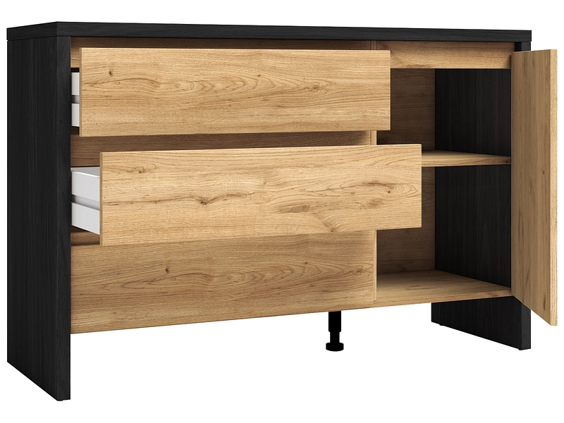 Commode MARCKERIC DAVIS 1 porte 3 tiroirs