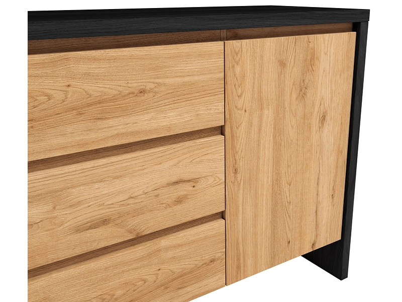 Commode MARCKERIC DAVIS 1 porte 3 tiroirs