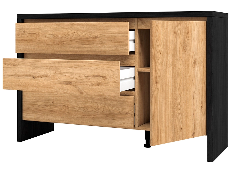 Commode MARCKERIC DAVIS 1 porte 3 tiroirs